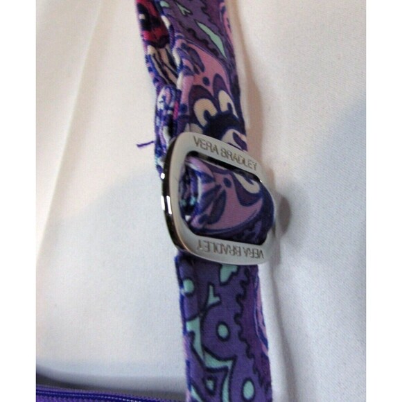 Vera Bradley Shoulder Bag VBE18 Purple Floral Adjustable Foldable Base - Picture 5 of 12